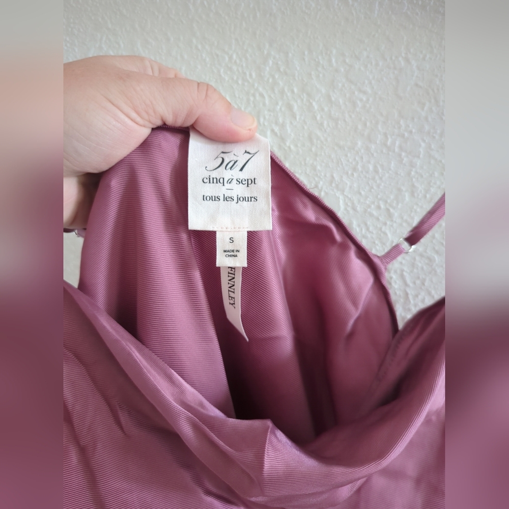 Cinq à Sept Women's Sleeveless Cinch Waist Tapered Leg Jumpsuit Size S Pink Nwot - Picture 8 of 9